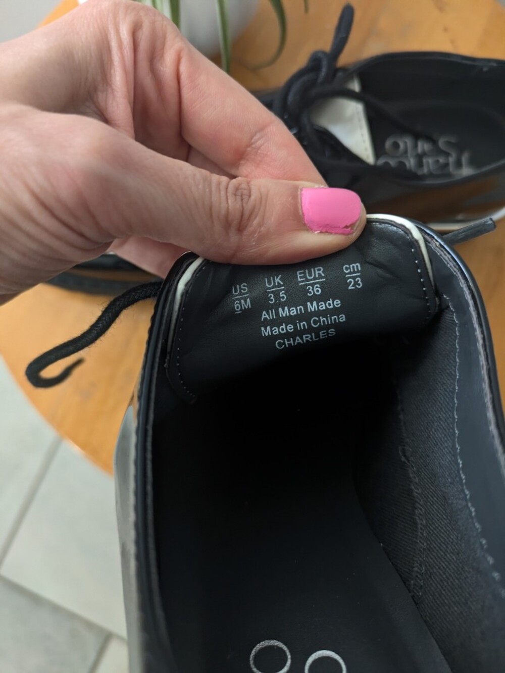 Franco Sarto Black and White Patent Leather Oxfords - Picture 5 of 6